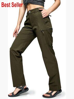 Quick Dry Cargo Pants Lightweight Tactical Hiking Pants Stretchy Water-Resistant